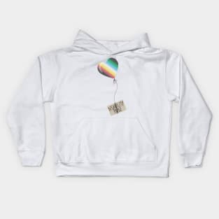 Disability pride flag balloon Kids Hoodie